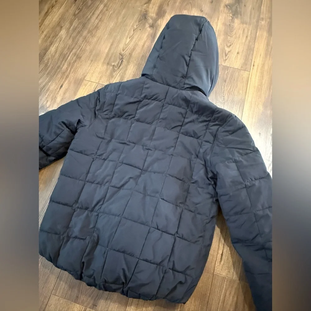 Abercrombie Kids Girls Black Quilted Puffer Coat Soft Lining Size 13/14